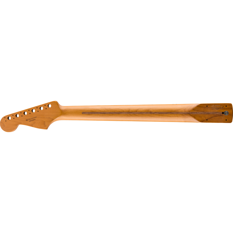 Fender Roasted Maple Stratocaster Neck, 22 Jumbo Frets, 12", Maple, Flat Oval Shape - 2