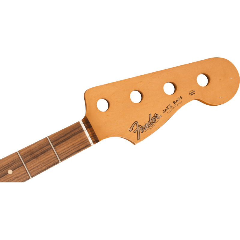 Fender Road Worn '60's Jazz Bass Neck, 20 Medium Jumbo Frets, Pau Ferro, "C" Shape - 3 Fender Road Worn '60's Jazz Bass Neck, 20 Medium Jumbo Frets, Pau Ferro, "C" Shape - 3