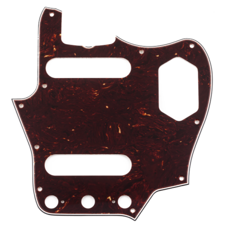 Fender Pure Vintage Pickguard, '65 Jaguar, 10-Hole Mount, Brown Shell, 3-Ply - 1