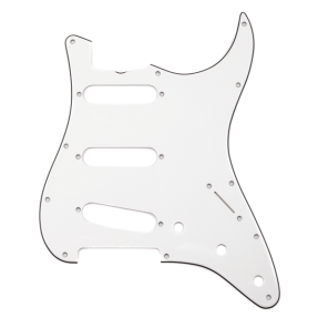 Fender Pure Vintage Pickguard, '65 Stratocaster, 11-Hole Mount, Eggshell, 3-Ply - 1