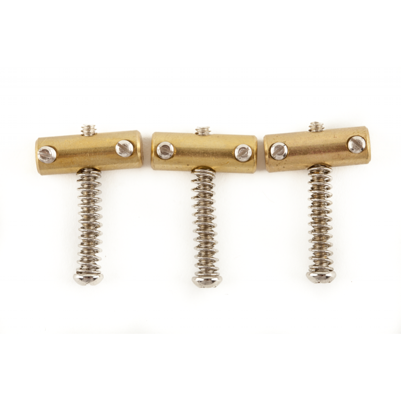 Fender American Vintage Telecaster Compensated Bridge Saddles, Brass - 1 Fender American Vintage Telecaster Compensated Bridge Saddles, Brass - 1