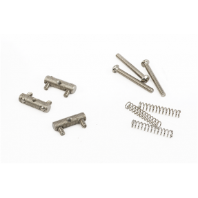 Fender American Vintage Telecaster Threaded Bridge Saddles, Nickel (3) - 1