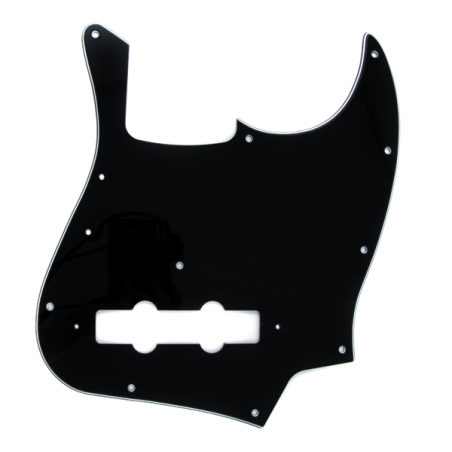 Fender Pure Vintage Pickguard, Jazz Bass '70s, 10-Hole Mount, Black, 3-Ply - 1