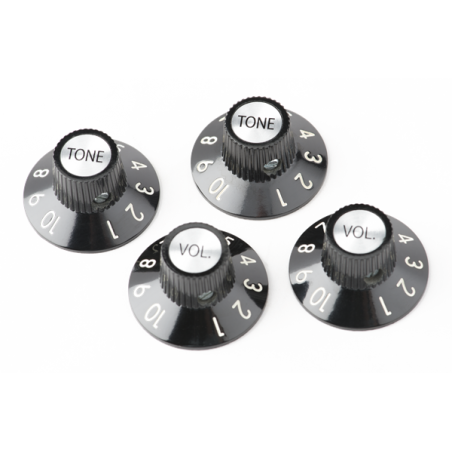 Fender 72 Telecaster Custom Knobs (4), Black - 1
