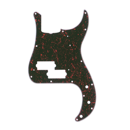 Fender Pickguard, Precision Bass (with Truss Rod Notch), 13-Hole Vintage Mount, Tortoise Shell, 4-Ply - 1