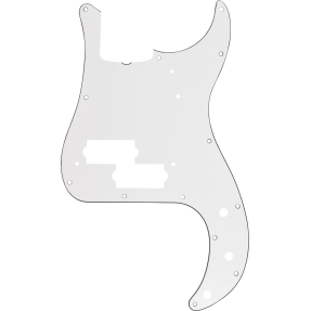 Fender Pickguard, Precision Bass 13-Hole Vintage Mount (with Truss Rod Notch), White, 3-Ply - 1