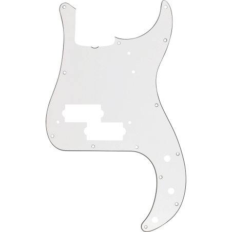 Fender Pickguard, Precision Bass 13-Hole Vintage Mount (with Truss Rod Notch), White, 3-Ply - 1