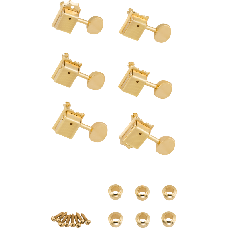 Fender Vintage-Style Strat/Tele Tuners, Gold (6) - 1