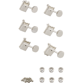 Fender Vintage-Style Strat/Tele Tuners, Nickel (6) - 1