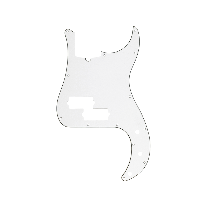 Fender Pickguard, Precision Bass, 13-Hole Mount (with Truss Rod Notch), Parchment, 3-Ply - 1