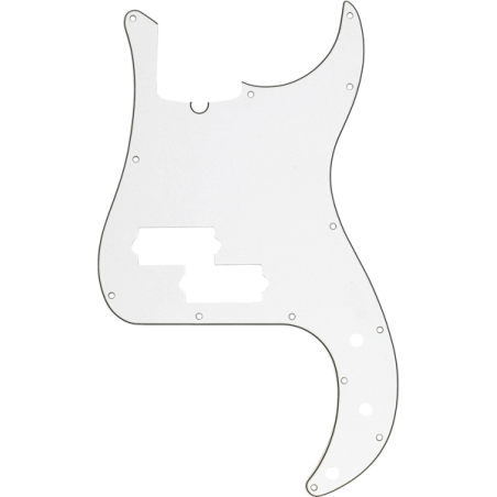 Fender Pickguard, Precision Bass, 13-Hole Mount (with Truss Rod Notch), Parchment, 3-Ply - 1