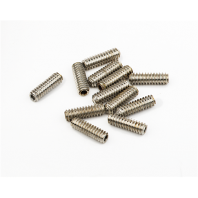 Fender Standard Series Bass Bridge Saddle Height Adjustment Screws, 6-32 X 7/16" Hex, Nickel (12) - 1