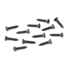 Fender Battery Cover Mounting Screws, Deluxe Series Basses, 4 x 1/2", Black (12) - 1
