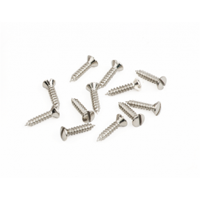 Fender American Vintage '52 Telecaster Pickguard/Control Plate Screws, 4 x 1/2" Slotted, Nickel (12) - 1