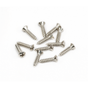 Fender Pickguard/Vintage Bridge Cover Screws, Sheet Metal, 4 X 1/2", Oval Head (12) - 1
