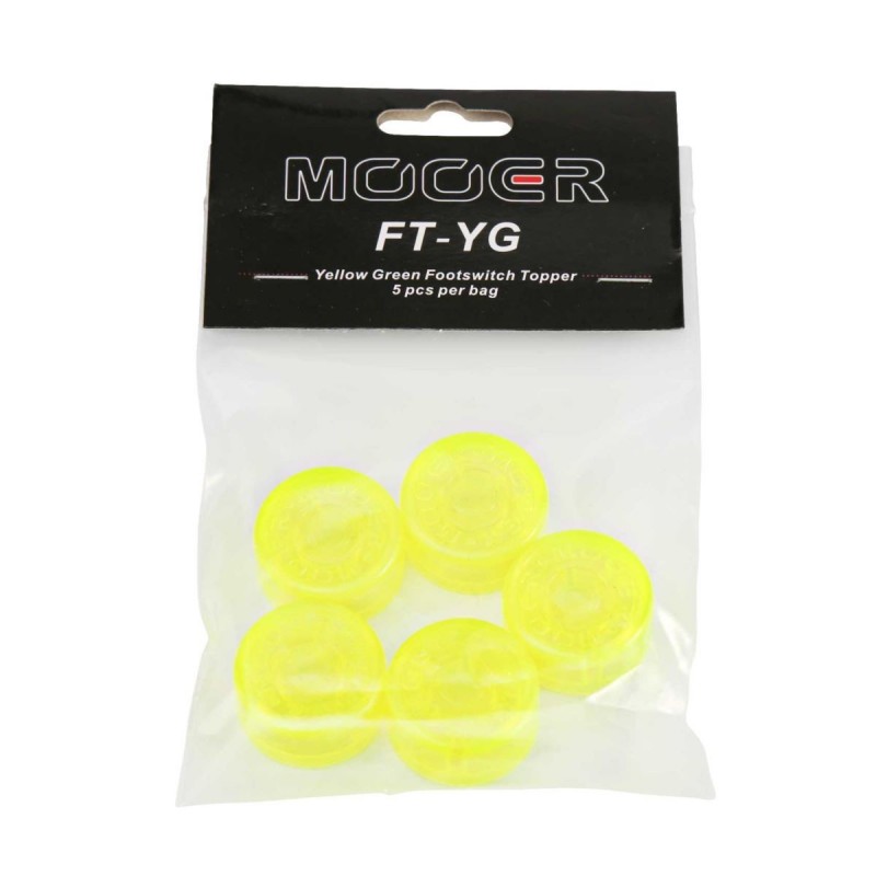 Mooer Candy Footswitch Topper, yellow/green, 5 pcs. - 1