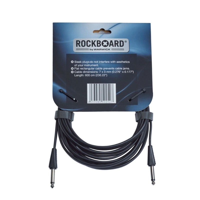 RockBoard Flat Instrument Cable, straight/straight, 600 cm / 236 7/32 - 3 RockBoard Flat Instrument Cable, straight/straight, 600 cm / 236 7/32 - 3