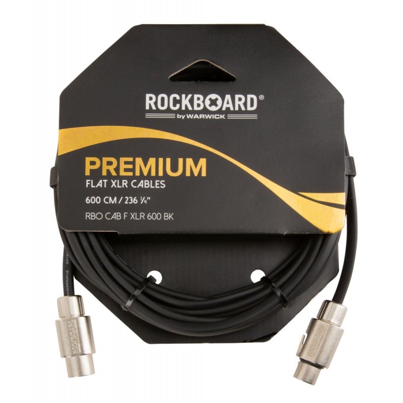 RockBoard Flat XLR Cable, 600 cm / 236 7/32 - 3