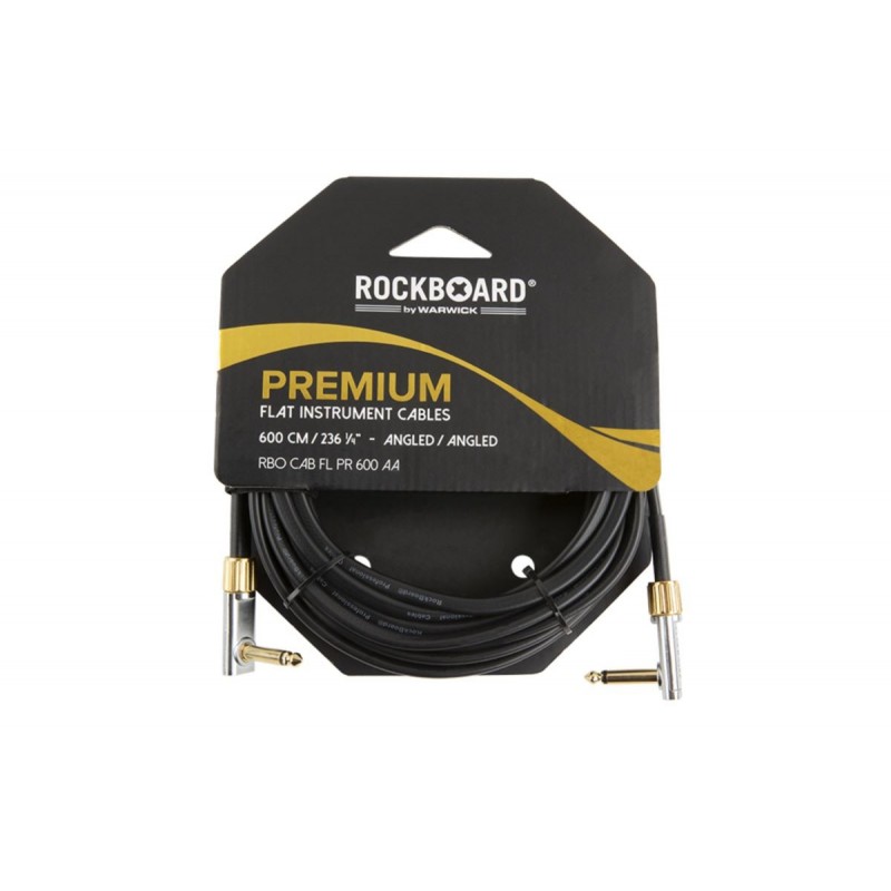 RockBoard Premium Flat Instrument Cable, angled/angled, 600 cm / 236 7/32 - 4 RockBoard Premium Flat Instrument Cable, angled/angled, 600 cm / 236 7/32 - 4