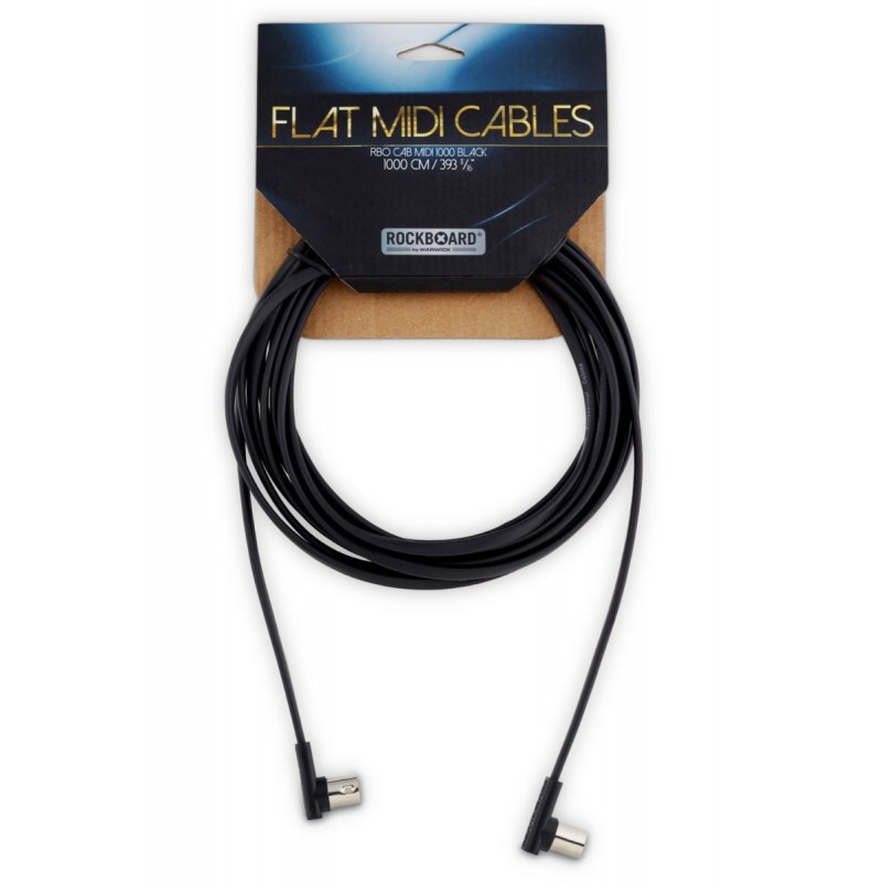 RockBoard Flat MIDI Cable - Black, 1000 cm / 393 45/64 - 4 RockBoard Flat MIDI Cable - Black, 1000 cm / 393 45/64 - 4