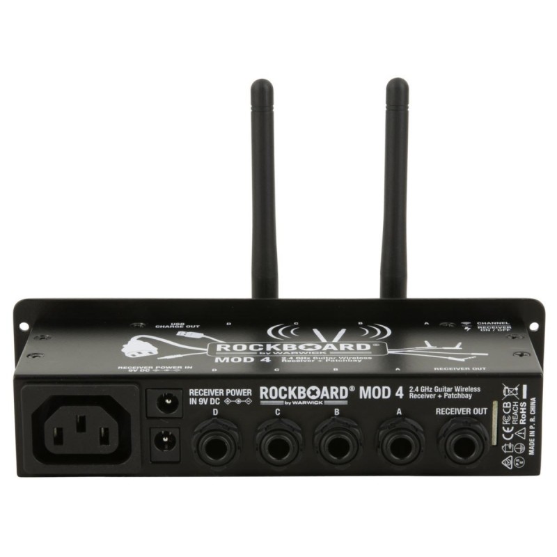 RockBoard MOD 4 - 2.4 GHz Guitar Wireless Receiver + TRS Patchbay - 4 RockBoard MOD 4 - 2.4 GHz Guitar Wireless Receiver + TRS Patchbay - 4