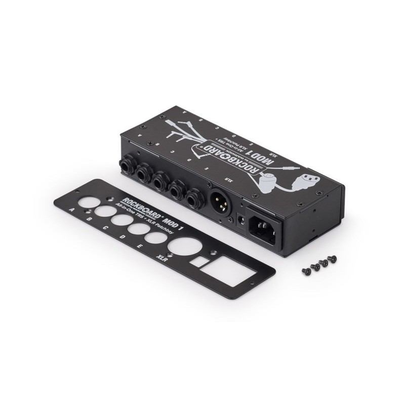 RockBoard MOD 1 V2 - All-in-One TRS & XLR, IEC & Barrel Patchbay - 6 RockBoard MOD 1 V2 - All-in-One TRS & XLR, IEC & Barrel Patchbay - 6