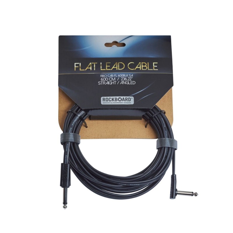 RockBoard Flat Instrument Cable, straight/angled, 600 cm / 236 7/32 - 4 RockBoard Flat Instrument Cable, straight/angled, 600 cm / 236 7/32 - 4