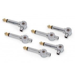 RockBoard PatchWorks Solderless Plugs, 6 pcs. - Chrome - 1