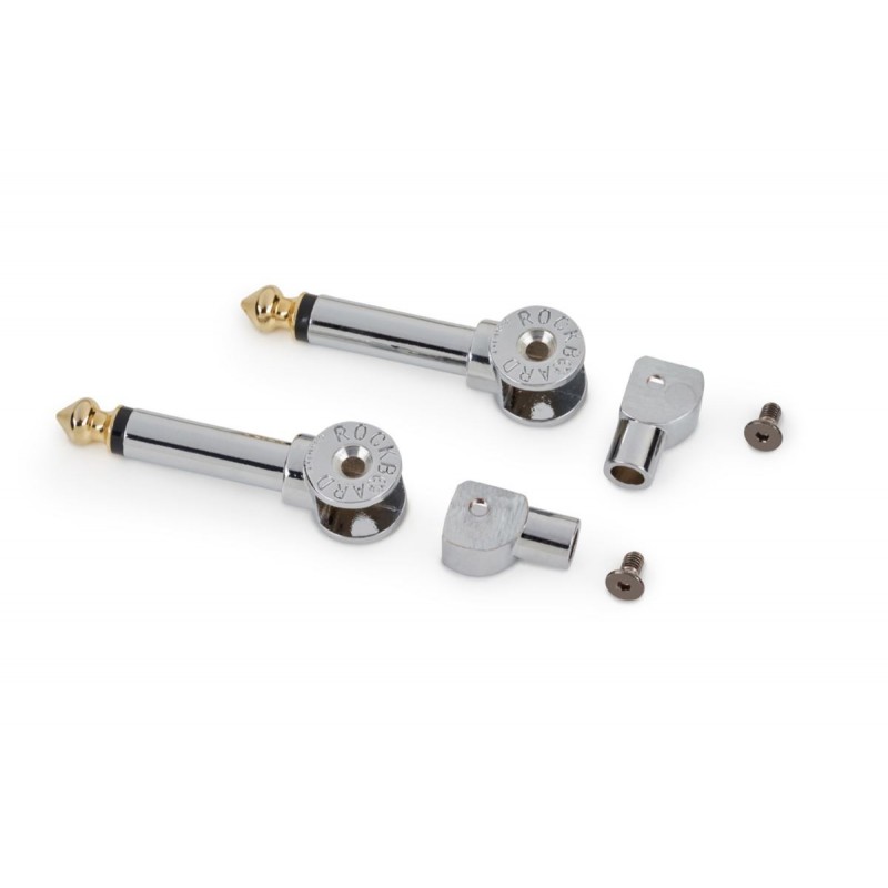 RockBoard PatchWorks Solderless Plugs, 6 pcs. - Chrome - 2 RockBoard PatchWorks Solderless Plugs, 6 pcs. - Chrome - 2