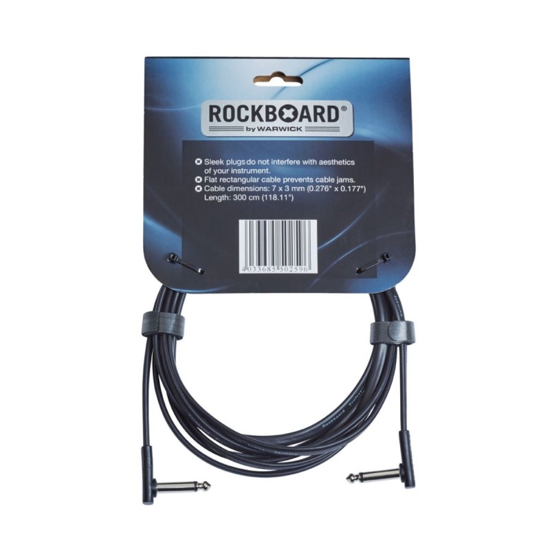 RockBoard Flat Instrument Cable, angled/angled, 300 cm / 118 7/64 - 3 RockBoard Flat Instrument Cable, angled/angled, 300 cm / 118 7/64 - 3