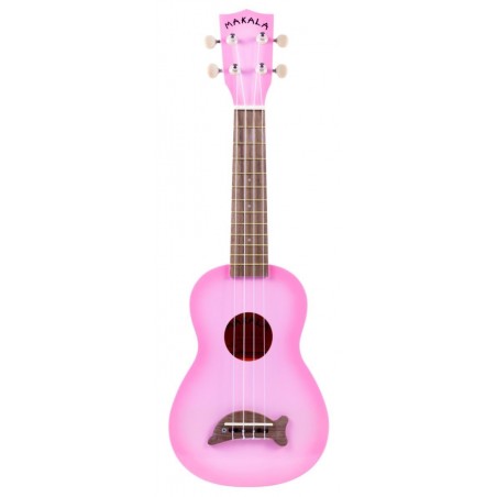 Makala Dolphin MK-SD-PKBURST - Pink Burst Soprano Dolphin Ukulele, with Tote Bag - 1