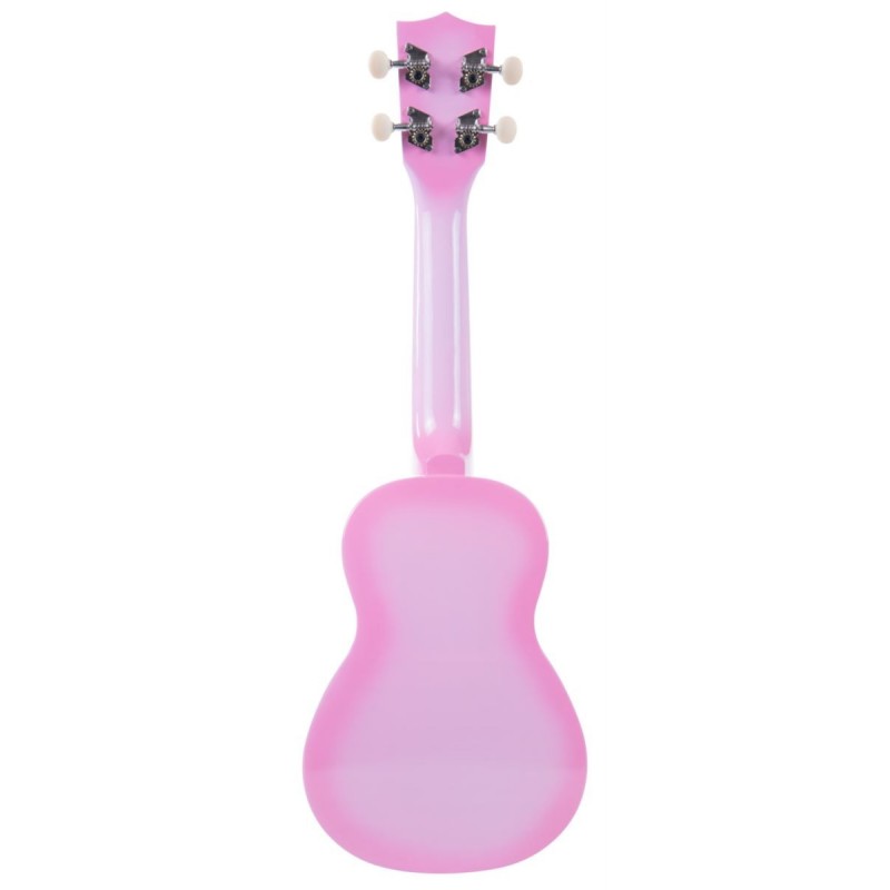 Makala Dolphin MK-SD-PKBURST - Pink Burst Soprano Dolphin Ukulele, with Tote Bag - 4