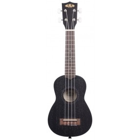 KALA KA-15S BLK - Black Satin Mahogany Soprano Ukulele, with Bag (UB-S) - 1