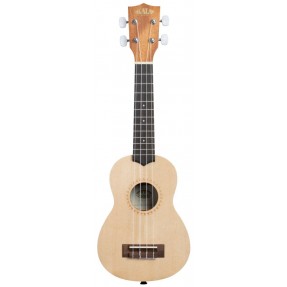KALA KA-15S-S - Satin Mahogany Spruce Top Soprano Ukulele, with Bag (UB-S) - 1