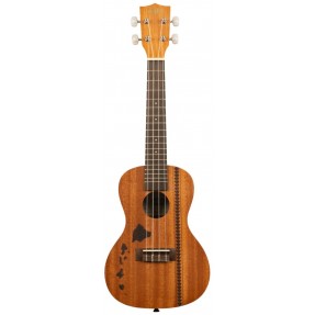KALA KA-15C-H2 - Satin Mahogany Concert Ukulele with Hawaiian Islands and Tattoo, with Bag (UB-C) - 1