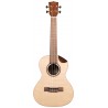 KALA KA-SPT-SC - Solid Spruce Scallop Tenor Ukulele, with Scallop Cutaway with Case (UC-T) - 1