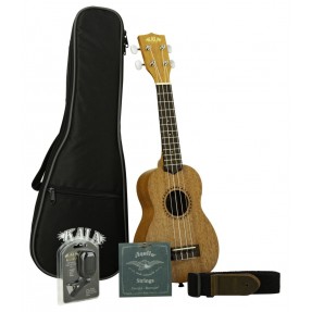 KALA KA-15-S-BNDL - Satin Mahogany Soprano Ukulele Starter Kit - 1