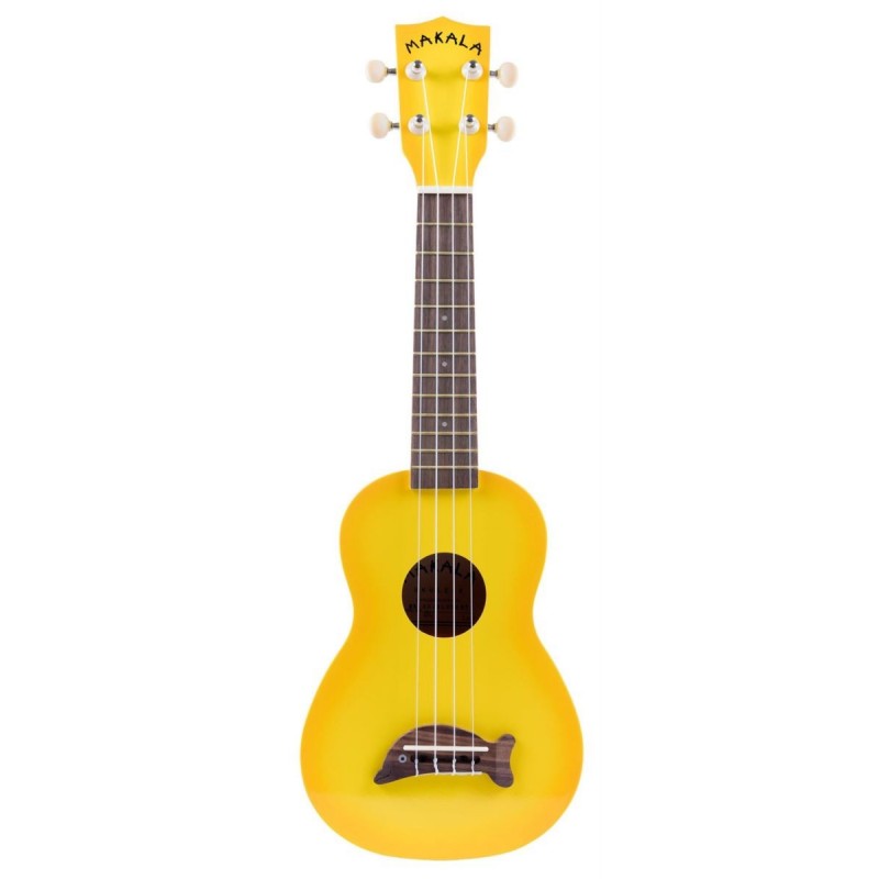 Makala Dolphin MK-SD-YLBURST - Yellow Burst Soprano Dolphin Ukulele, with Tote Bag - 1 Makala Dolphin MK-SD-YLBURST - Yellow Burst Soprano Dolphin Ukulele, with Tote Bag - 1