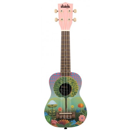 KALA Ukadelic UK-UKETOPIA - Uketopia Soprano Ukulele, with Tote Bag - 1
