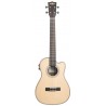 KALA KA-SSEBY-B-CE - Solid Spruce Top Ebony Baritone Ukulele, with Cutaway, EQ and Bag (UB-B) - 1