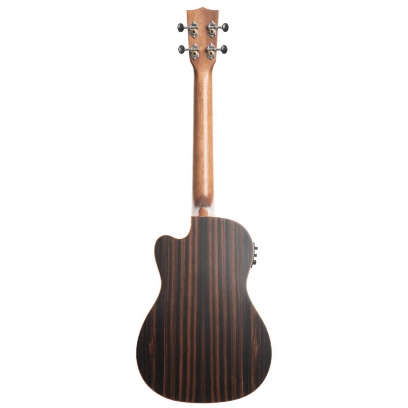 KALA KA-SSEBY-B-CE - Solid Spruce Top Ebony Baritone Ukulele, with Cutaway, EQ and Bag (UB-B) - 4