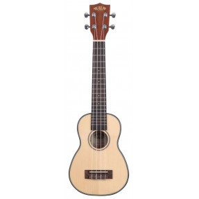 KALA KA-SSLNG - Solid Spruce Mahogany Long Neck Soprano Ukulele, with Bag (UB-S) - 1