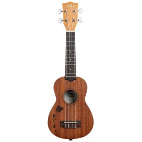 KALA KA-15S-H1 - Satin Mahogany Soprano with Hawaiian Islands, with Bag (UB-S) - 1