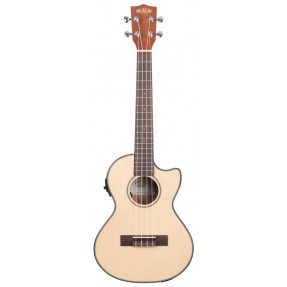 KALA KA-STGE-C - Solid Spruce Mahogany Tenor Ukulele, with Cutaway, EQ & Bag (UB-T) - 1
