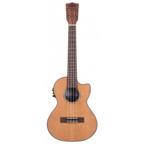KALA KA-SCAC-T-CE - Gloss Solid Cedar Top Acacia Tenor Ukulele, with Cutaway, EQ and Bag (UB-T) - 1