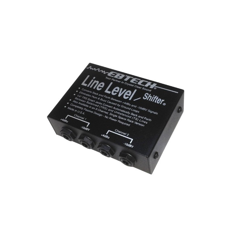 EBTECH Line Level Shifter - 2 Channel, TRS - 1