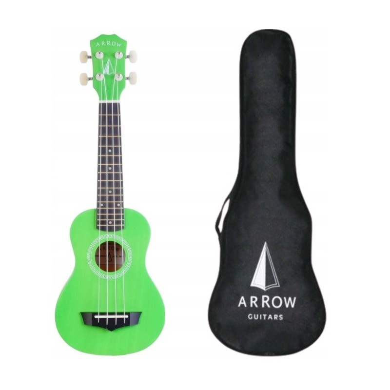 Arrow PB10 GR Green - ukulele sopranowe z pokrowcem - 1