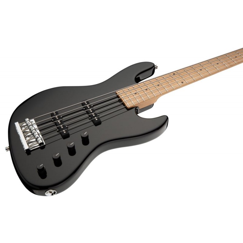 Sadowsky MasterBuilt 21-Fret Standard J/J Bass, Swamp Ash Body, 5-String - Solid Black High Polish - 4