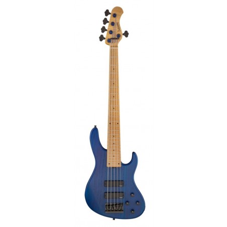 Sadowsky MasterBuilt 24-Fret Modern Bass, Swamp Ash Body, 5-String - Ocean Blue Transparent Satin, Black Hardware - 1
