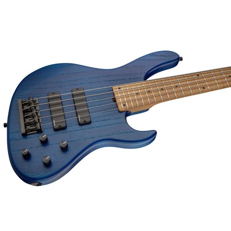 Sadowsky MasterBuilt 24-Fret Modern Bass, Swamp Ash Body, 5-String - Ocean Blue Transparent Satin, Black Hardware - 3